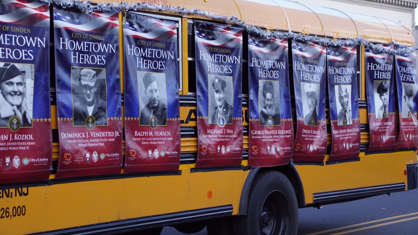 Hometown Hero Banners In Halloween Parade